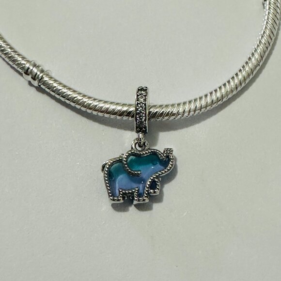NEW Pandora Blue Murano Glass Elephant Charm / Pandora Charms/Pandora Bracelet - Picture 5 of 5